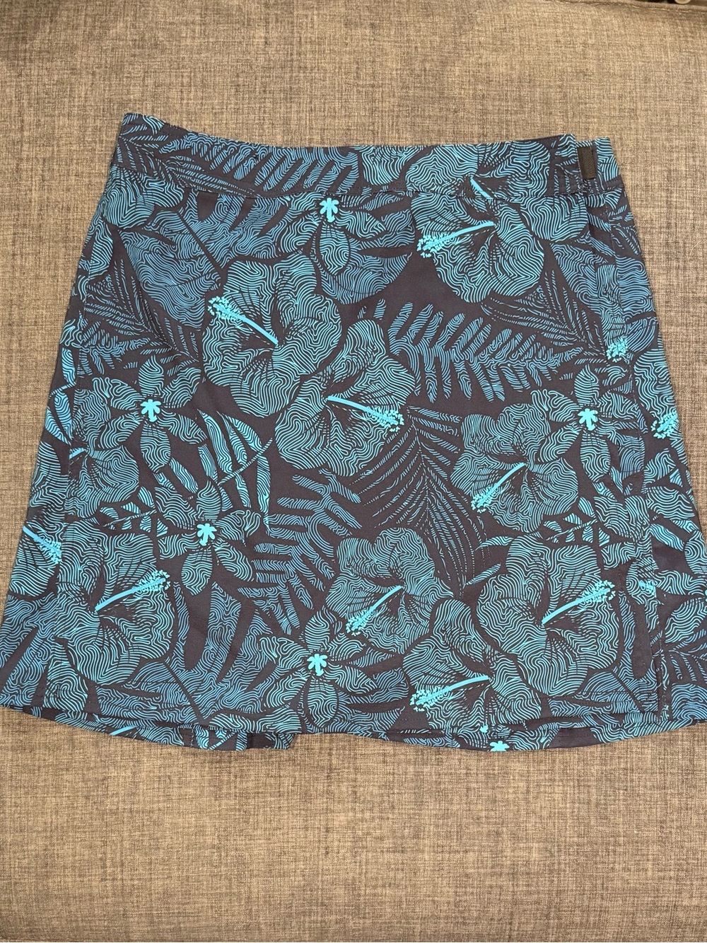 Rip Skirt Hawaii  Hibiscus Swim Coverup Skirt in Teal and Navy
